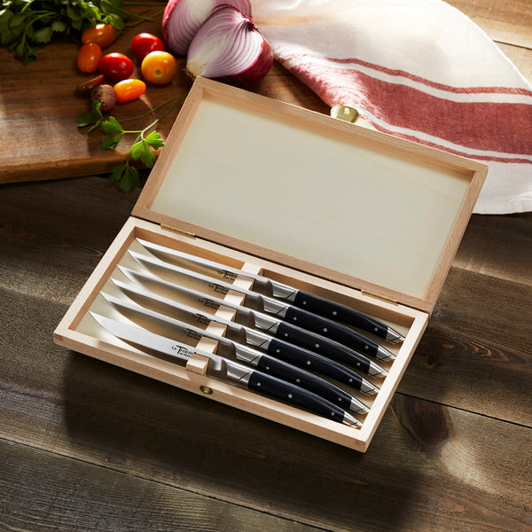 Black Provencal Steak Knife - Lasting Impressions Event Rentals