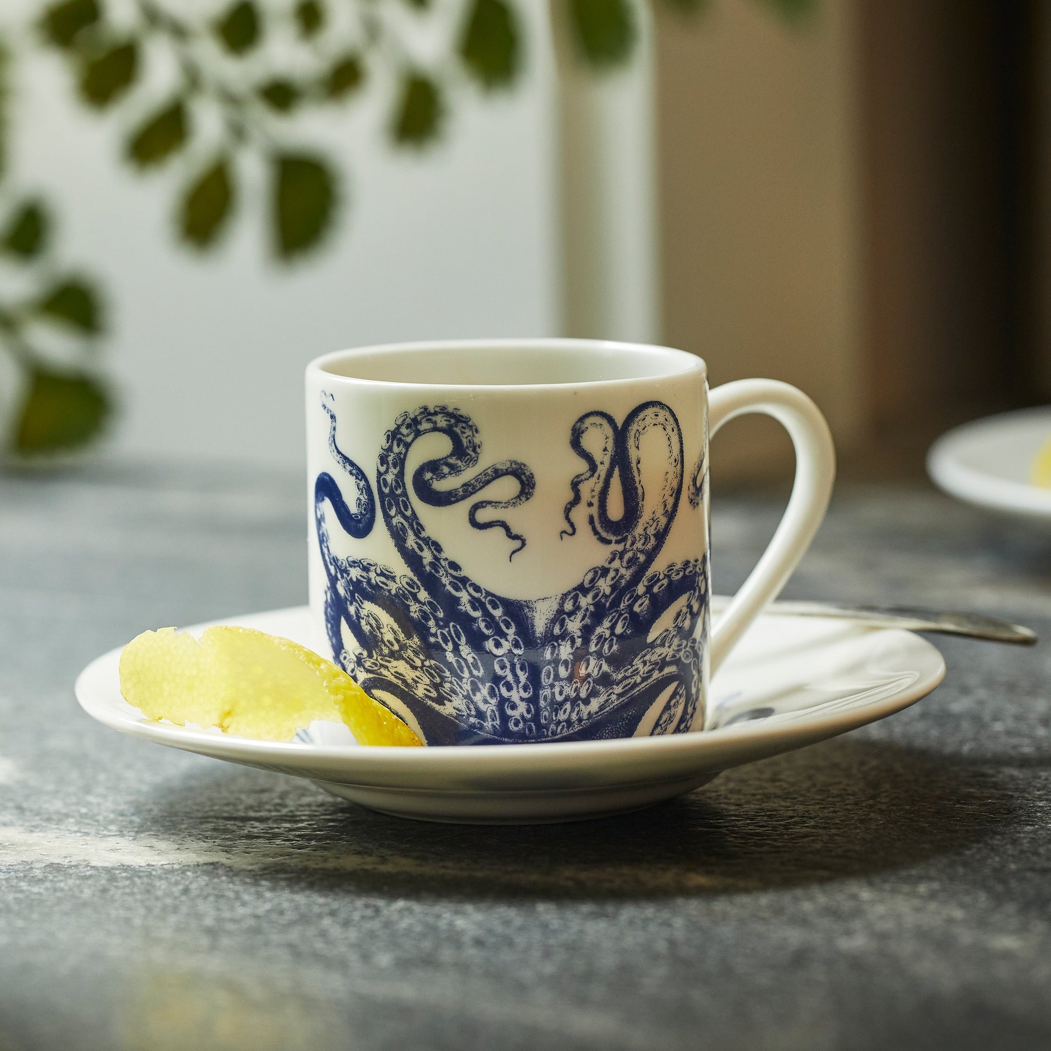 Elegant Durable and Colorful Porcelain Espresso Cup and Saucer Set - Gold,  2 oz. Set of 6 