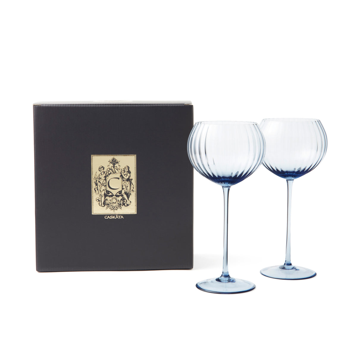 Set of 2 Quinn Ocean Red Wine Glasses from Caskata.