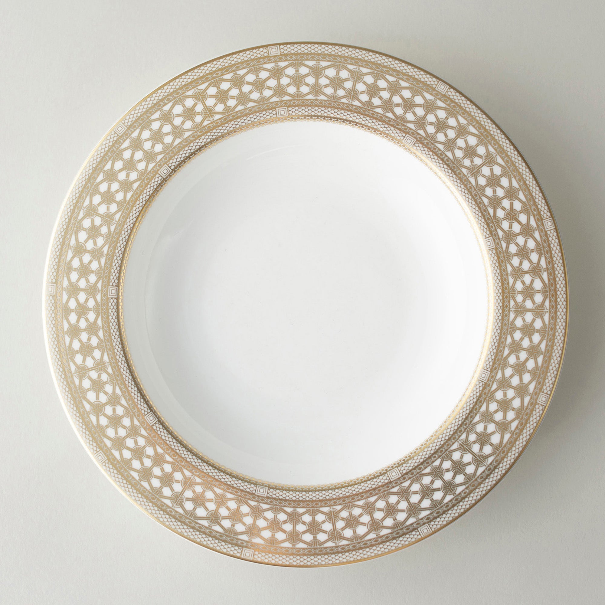 Hawthorne Gilt Rimmed Soup Bowl - Caskata