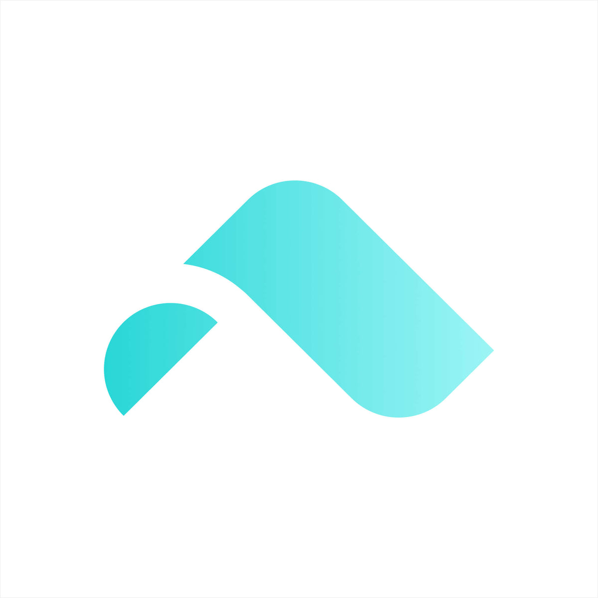 The logo for Route&#39;s Shipping Protection features a teal geometric design on a white background, with a small curve and large slanted rectangle symbolizing sustainability and package protection.