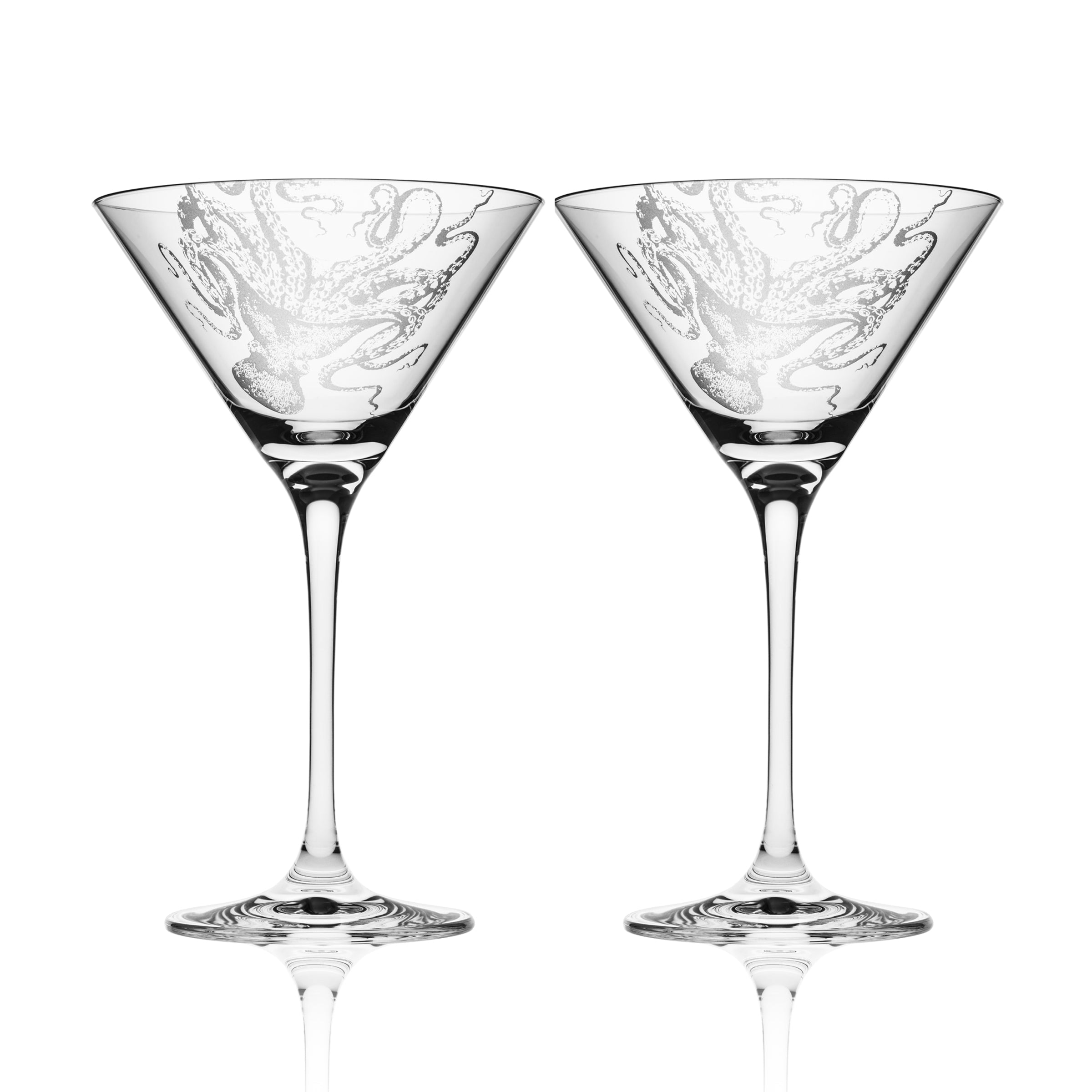 Etched Martini Glass