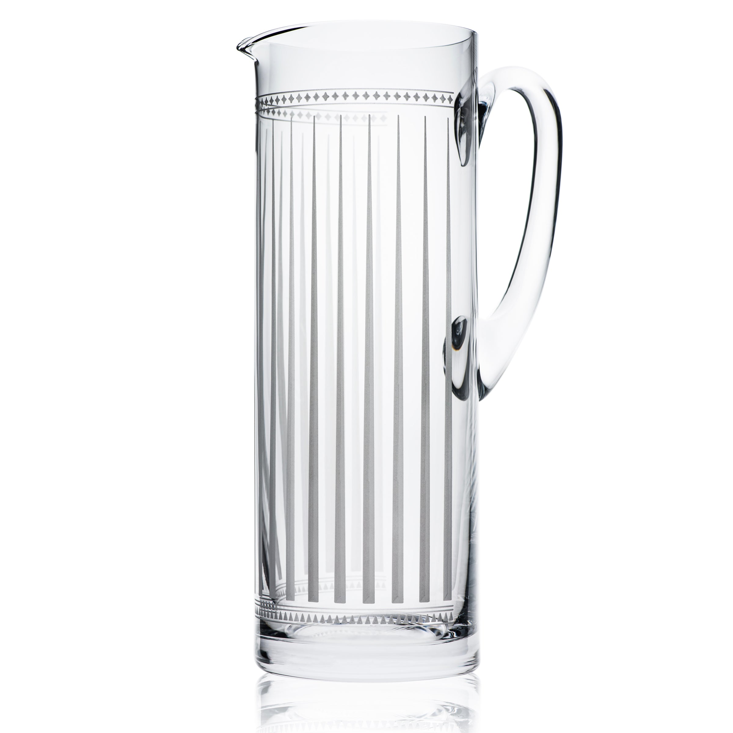 Black Toast Large Glass Water Pitcher