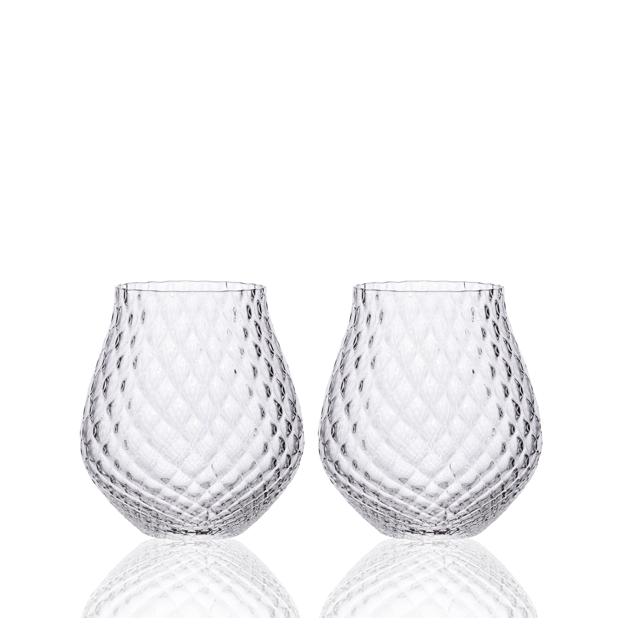 Cactus Crystal Stemless Wine Glasses by Viski® – Decor Addict, LLC