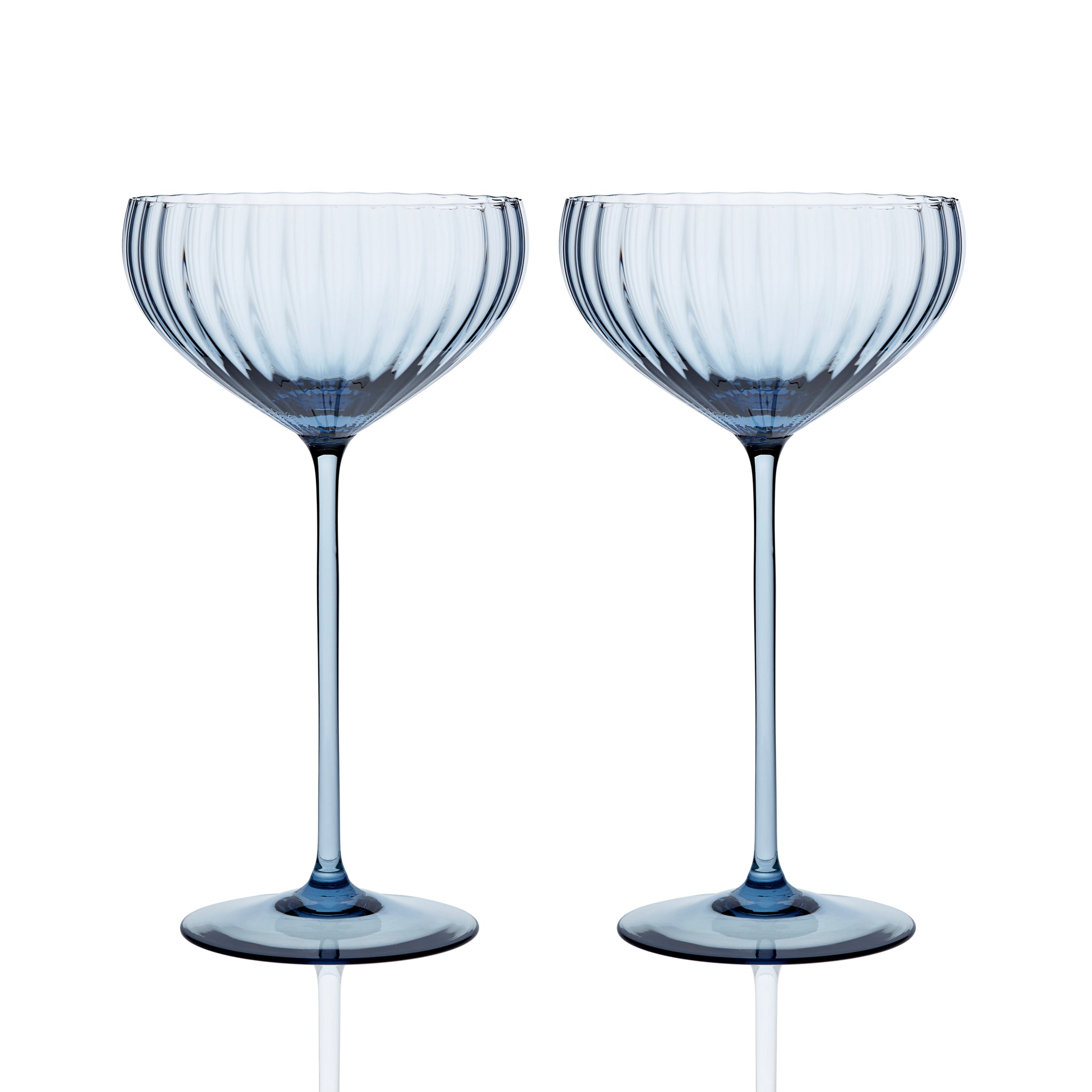 Caskata Cealia Coupe Glasses, Set of 2, Mouth-Blown Glass