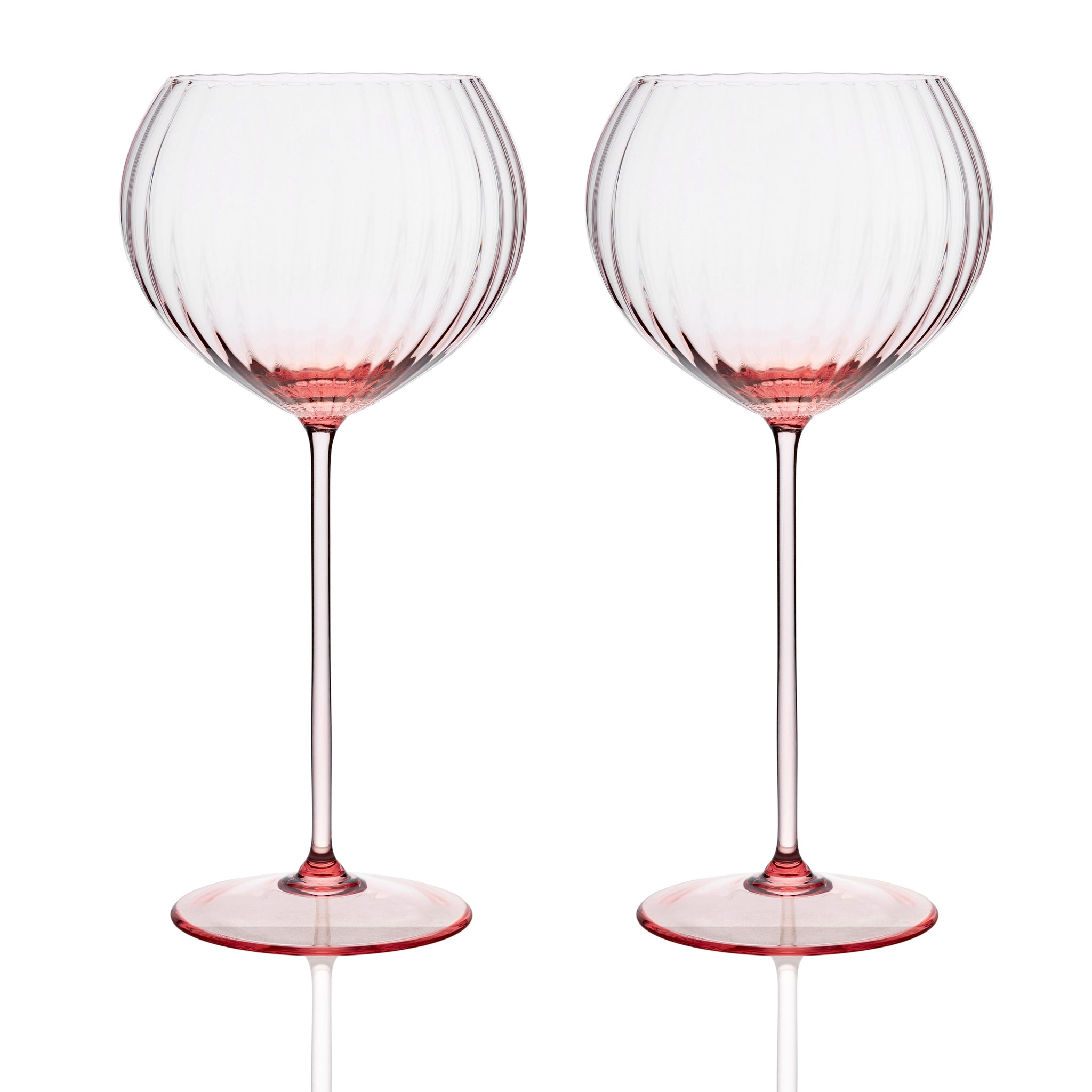 Vintage Etched Red Wine Glasses - Set of 4
