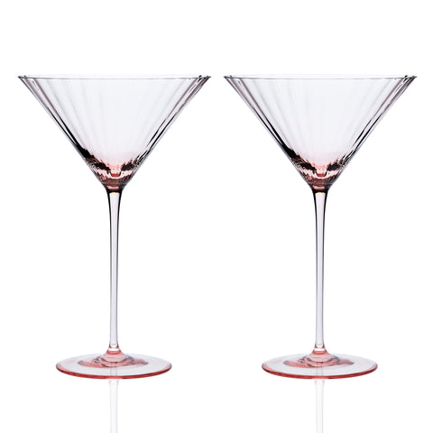 Hot Pink Martini Glasses, Set of 2