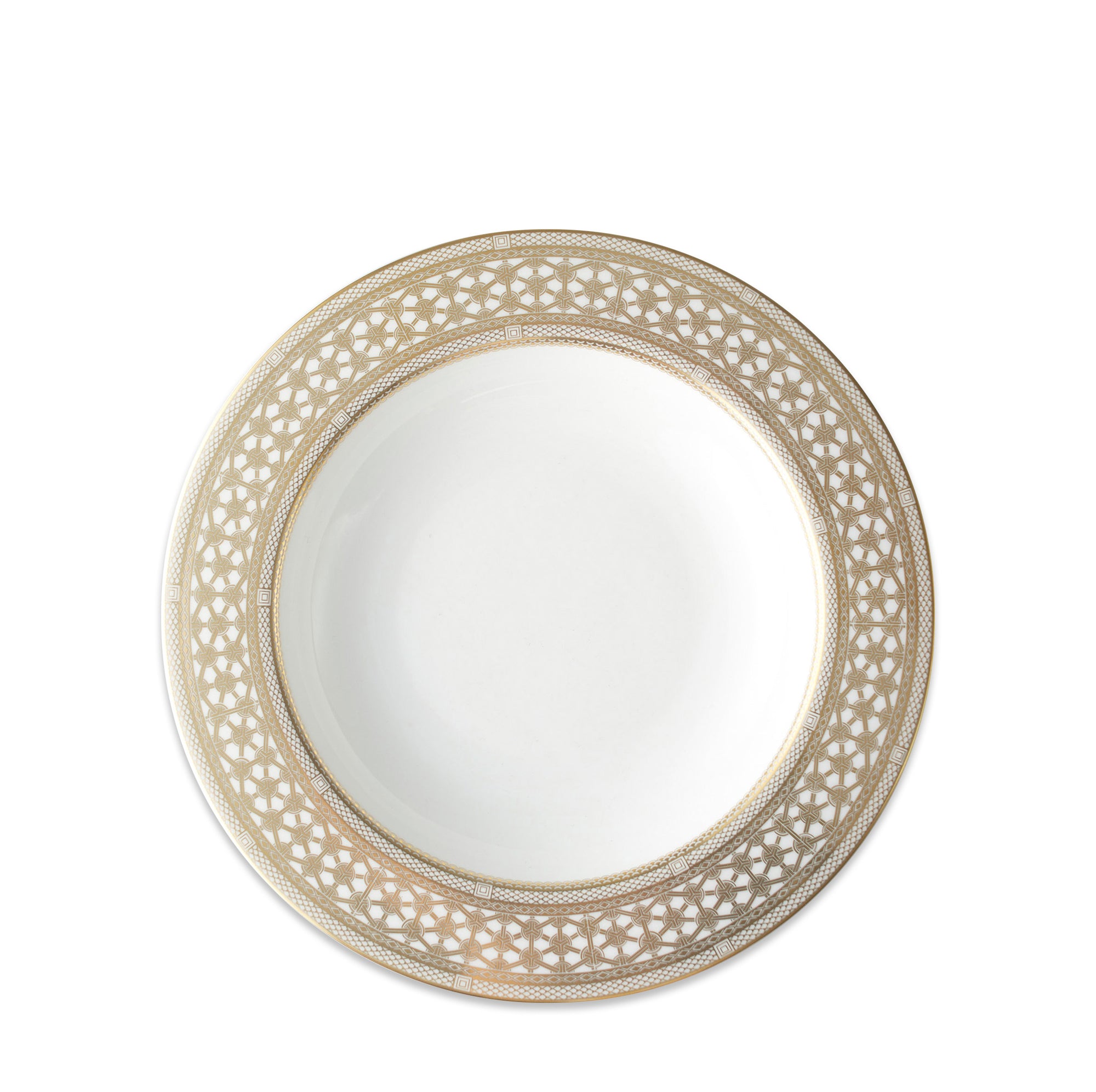 Hawthorne Gilt Rimmed Soup Bowl - Caskata